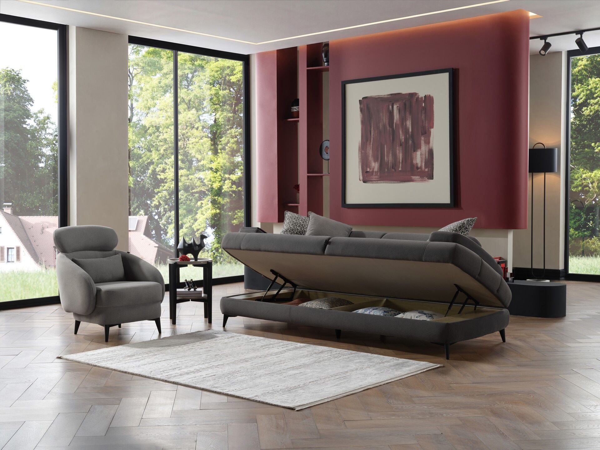 Диван-кровать Tetra (мягкая мебель с механизмом спинки)